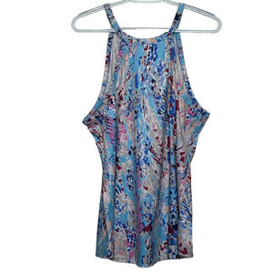 Unknown Brand‎ Women's Blue Beige Black Red Razor Back Tank Top Size XL